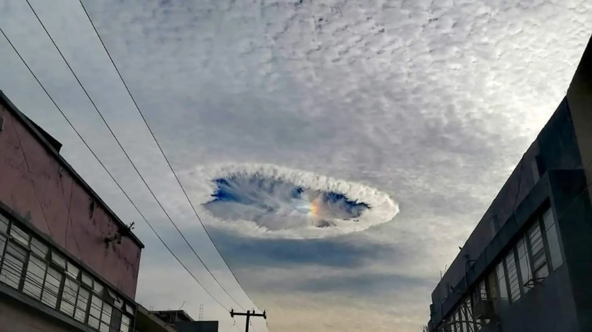 nubes perforadas en Tuxtla